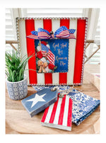Load image into Gallery viewer, Americana: God Shed His Grace Patriotic Bow Mini Print

