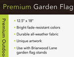 Load image into Gallery viewer, Red Geraniums with Black White Stripe Flag Outdoor
