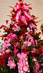 Load image into Gallery viewer, Red &amp; Pink Packages Metal Outdoor/Indoor Stake Christmas Set of 3
