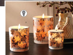 Load image into Gallery viewer, Set of 3 Frosted LED Candles Leaf Pattern

