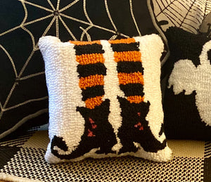 Halloween (4) Options Mini Pillows Ghost, Mummy, Witch Legs, Jack-o-Lantern