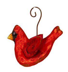 Red Cardinal Christmas Metal Ornament