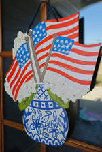 Load image into Gallery viewer, Americana: Chinoiserie America Door Hanger
