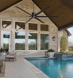 Load image into Gallery viewer, Zeus 120” Outdoor or Indoor Ceiling Fan – Matte Black | Damp Rated, 6-Blade Modern Design 101206-59
