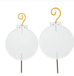 Load image into Gallery viewer, Christmas Black and White Stripe Red Ornament Metal Stakes Set of 2
