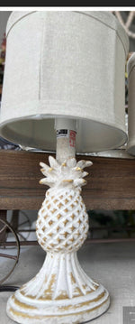 Load image into Gallery viewer, Mini Lamp Cream and Gold Pineapple
