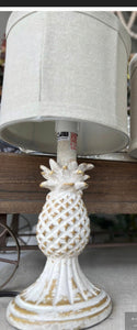 Mini Lamp Cream and Gold Pineapple