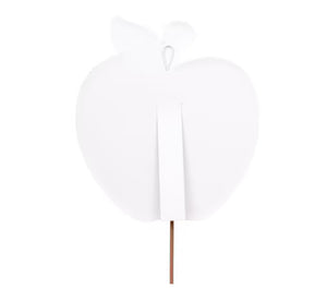 Back to School Apple Metal Stake Polka Dot Pattern