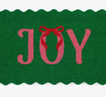 Load image into Gallery viewer, Joy Green Christmas Scalloped Door Mat
