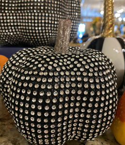 Small Black Rhinestone Pumpkin