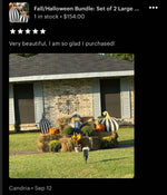 Load image into Gallery viewer, Set of 2: Large Black &amp; White Tall &amp; Short Striped Pumpkin Stake
