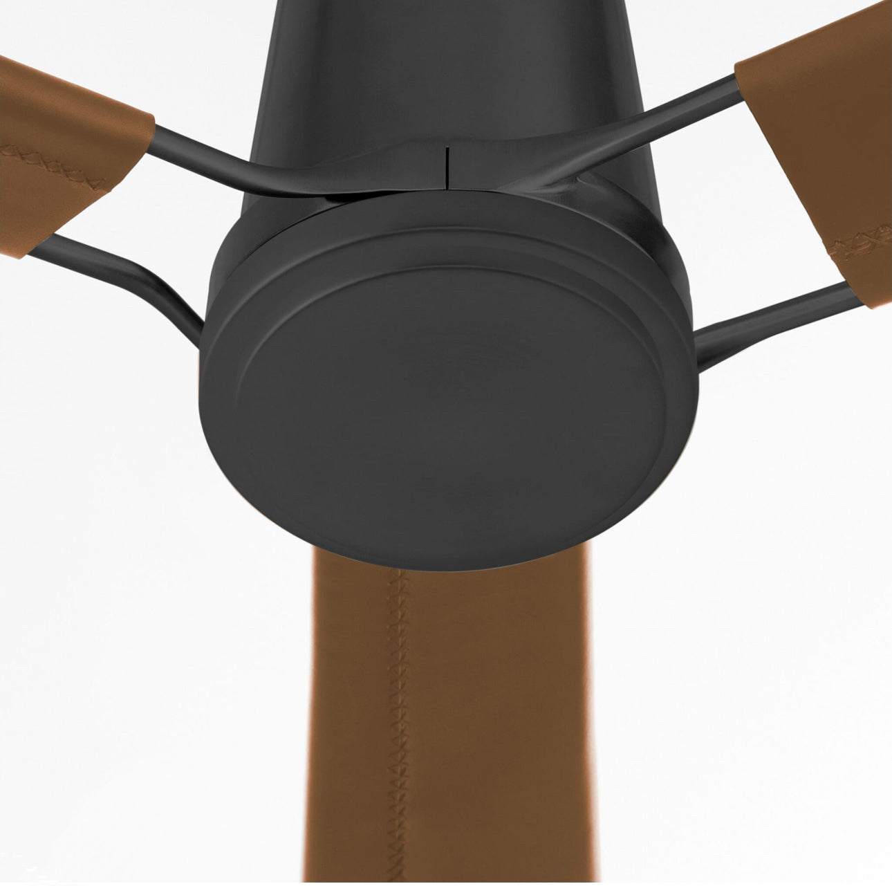 Cyan Zephyr 60” Leather Wrapped Blades Ceiling Fan Indoor