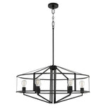 Load image into Gallery viewer, Black Pendant Cage Design Lighting - 8373-6-59
