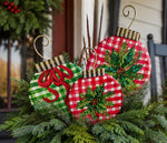 Load image into Gallery viewer, Christmas Check Ornaments Yard Metal Stakes Set of 3
