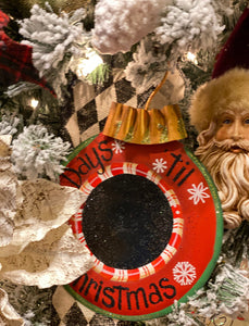 Days Til’ Christmas Chalk Center Ornament