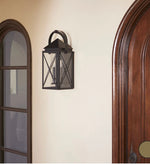 Load image into Gallery viewer, Quorum MYSTIC 20” 2-Light Lantern - Matte Black Wall Mount

