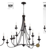 Load image into Gallery viewer, Livingston 12-Light Chandelier Bronze

