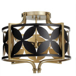Load image into Gallery viewer, MARIPOSA 3 Light Semi-Flush Mount Aged Brass Quorum
