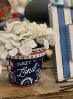 Load image into Gallery viewer, Americana: Sweet Liberty 6” Pot Red, White, and Blue
