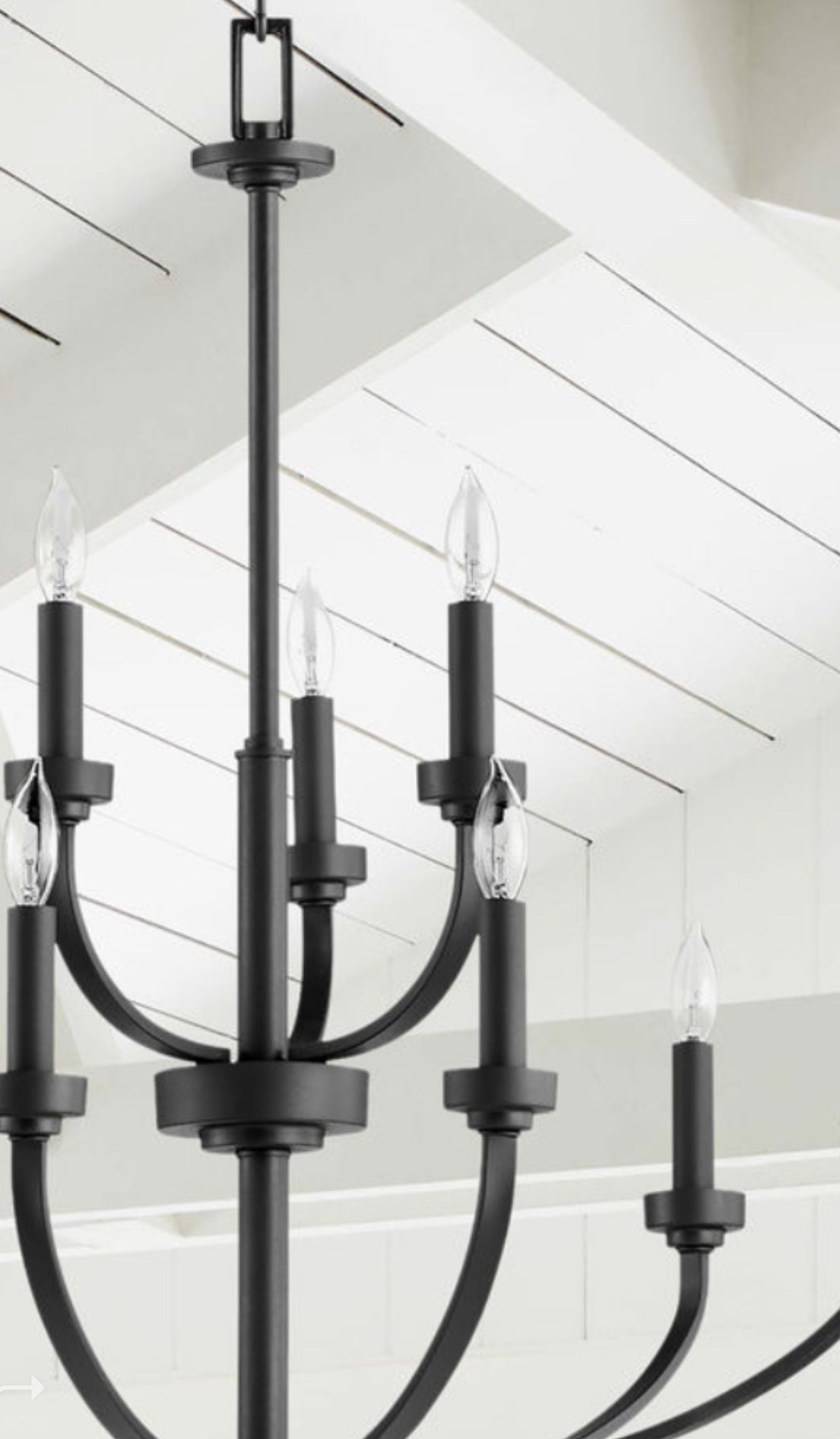 Reyes 9-Light Chandelier - Noir Matte Black Quorum
