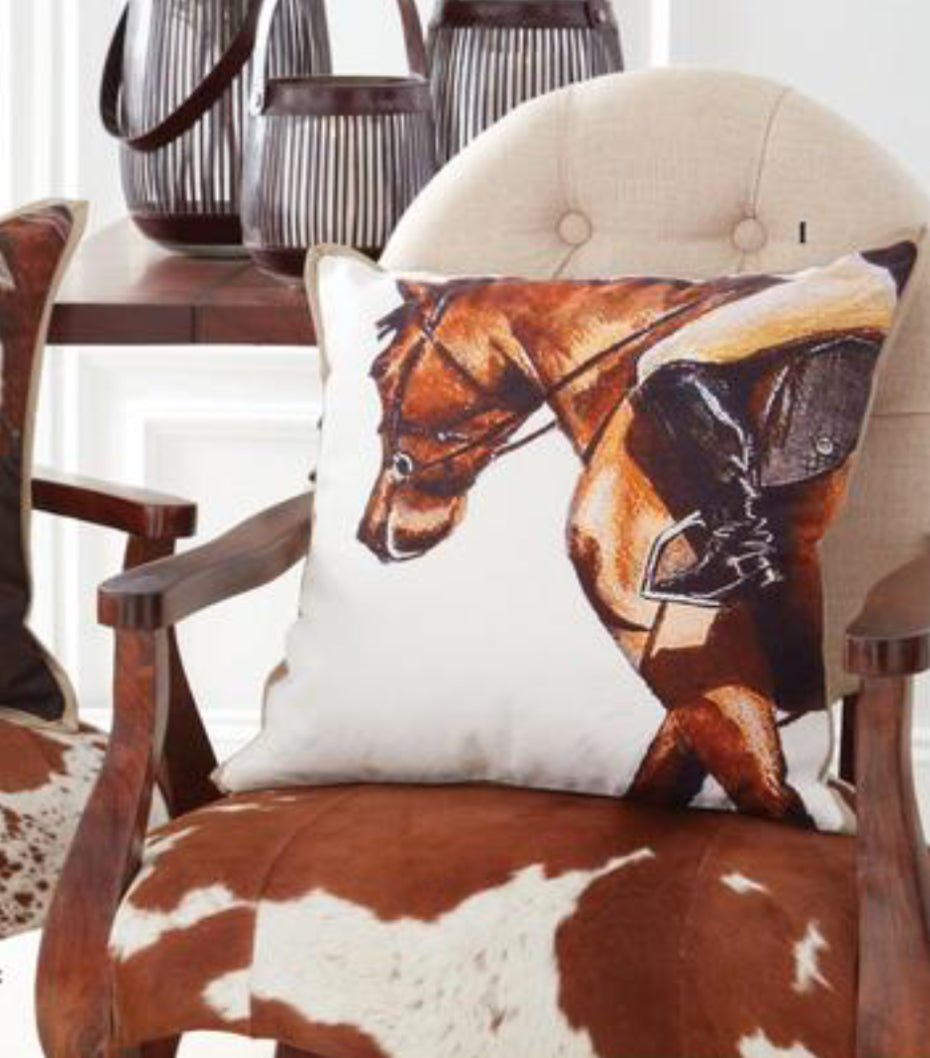 Horse and Rider Pillow 20”