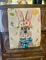 Load image into Gallery viewer, Bunny with Check Pattern Blue Scarf Table Runner
