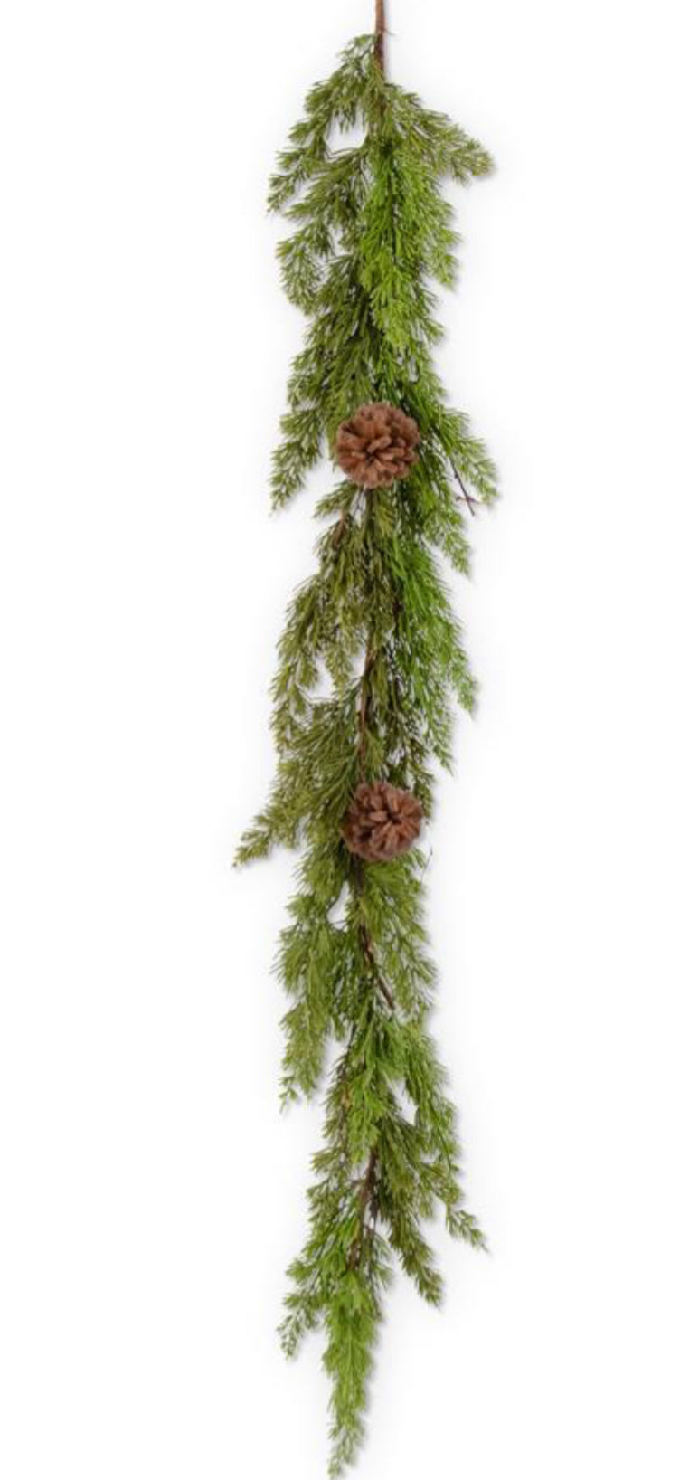 Real Touch Cedar Pine Garland 50” with twigs