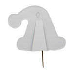 Load image into Gallery viewer, Gingham Santa Hat Metal Stake Outdoor or Indoor
