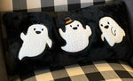 Load image into Gallery viewer, Halloween Black Three Ghost Pillow
