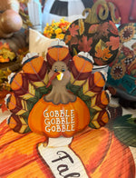 Load image into Gallery viewer, Gobble Gobble Bright Turkey Metal Stake
