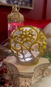 Snowflake Water Globe with Swirling Water and Snow