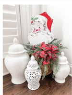 Load image into Gallery viewer, Red &amp; White Santa Metal Outdoor/Indoor Stake
