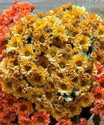 Load image into Gallery viewer, Set of 3 Bushes Yellow Gold Mums
