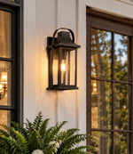 Load image into Gallery viewer, Quorum Downey 1-Light Lantern - Bronze Outdoor Wall Lantern 741-17-36
