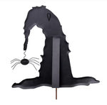 Load image into Gallery viewer, Witch In Black, Gray, and White with Spider Roundtop Collection
