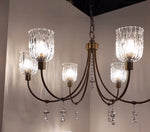 Load image into Gallery viewer, MERIAM 8-Light Chandelier - Brushed Brass Quorum
