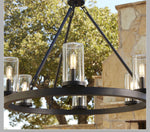 Load image into Gallery viewer, Matte Black Gentry Round Chandelier Outdoor WET Rated
