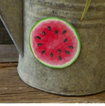 Load image into Gallery viewer, Watermelon Metal Magnet Red, Green, and Black
