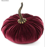Load image into Gallery viewer, Burgundy Velvet 9.5” Plush Fabric Pumpkin
