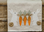 Load image into Gallery viewer, Bunnies with Patterned Carrots Table Runner
