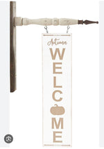 Load image into Gallery viewer, Arrow Replacement: Autumn WELCOME Double Sided Sign with Chains for Arrow
