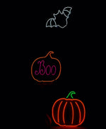 Load image into Gallery viewer, New! Neon Light Up Orange Pumpkin with Easel &amp; Stake
