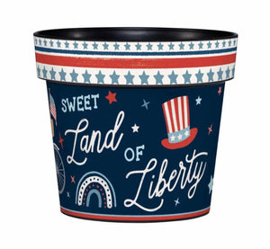 Americana: Sweet Liberty 6” Pot Red, White, and Blue