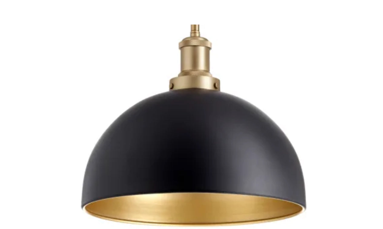 Pendant Black and Gold 1-lite