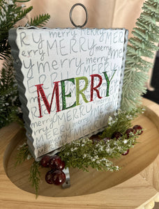 Merry Mini Print with Galvanized Frame