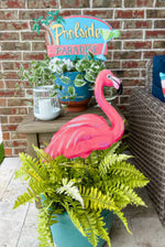 Load image into Gallery viewer, Outdoor Fancy Pink Flamingo Metal Stake
