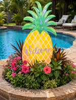 Load image into Gallery viewer, Welcome Pineapple Metal Outdoor Stake Summer Outdoor Stake
