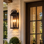 Load image into Gallery viewer, Quorum 741-23-36 Downey 23" 3 Light Lantern - Bronze Outdoor Wall Lantern
