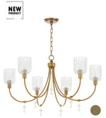 Load image into Gallery viewer, MERIAM 6-Light Chandelier - Brushed Brass Quorum (Copy)
