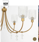 Load image into Gallery viewer, MERIAM 6-Light Chandelier - Brushed Brass Quorum (Copy)
